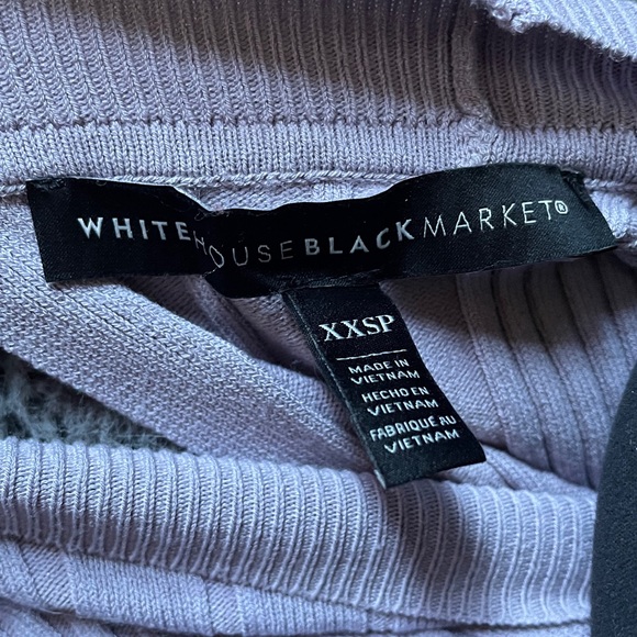 WHBM Lavender Ribbed 3/4 Sleeve Sweater Shirt - Picture 6 of 10